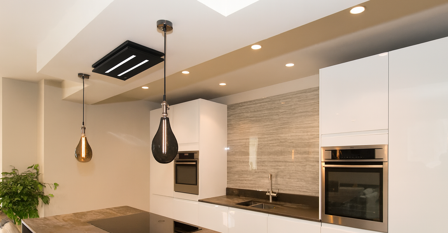 Small kitchen ceiling cooker hoods